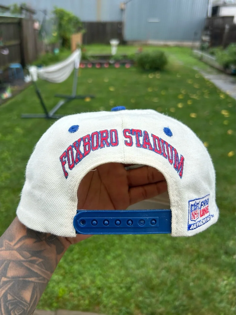 VTG New England Patriots Hat Logo 7 Athletic Foxboro Stadium Snapback 90s